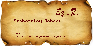 Szoboszlay Róbert névjegykártya